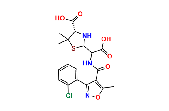 (4S)-2-(Carboxy(3-(2-chlorophenyl)-5-methylisoxazole-4-carboxamido)methyl)-5,5-dimethylthiazolidine-4-carboxylic acid