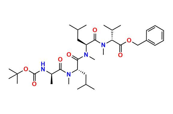 Benzyl N-(N-(N-((tert-butoxycarbonyl)-D-alanyl)-N-methyl-L-leucyl)-N-methyl-L-leucyl)-N-methyl-D-valinate