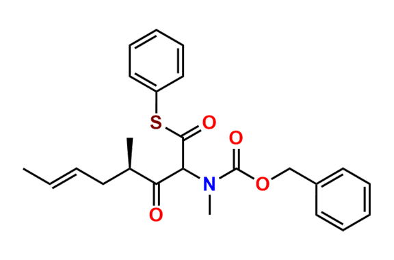 S-Phenyl (4R,E)-2-(((benzyloxy)carbonyl)(methyl)amino)-4-methyl-3-oxooct-6-enethioate