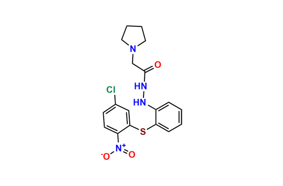 N\'-(2-((5-Chloro-2-nitrophenyl)thio)phenyl)-2-(pyrrolidin-1-yl)acetohydrazide