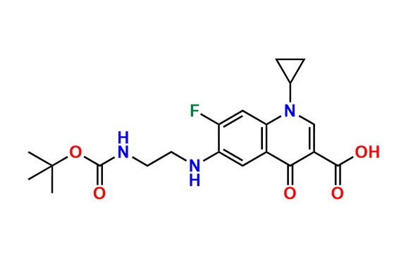 N-(tert-Butoxycarbonyl) Desethylene Ciprofloxacin