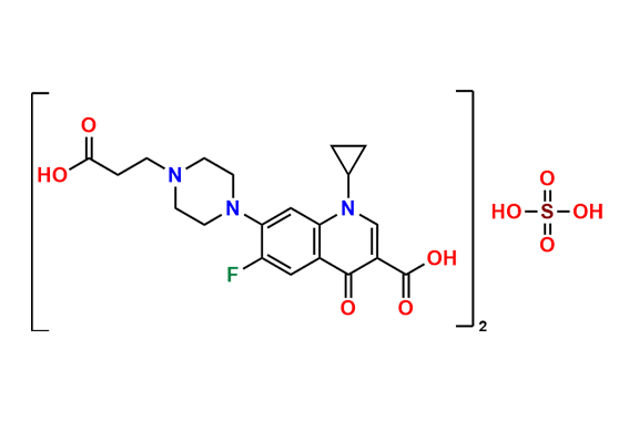 7-(4-(2-Carboxyethyl)piperazin-1-yl)-1-cyclopropyl-6-fluoro-4-oxo-1,4-dihydroquinoline-3-carboxylic acid, Sulfate (2:1)