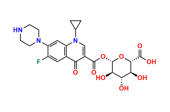 (2S,3S,4S,5R,6S)-6-((1-Cyclopropyl-6-fluoro-4-oxo-7-(piperazin-1-yl)-1,4-dihydroquinoline-3-carbonyl)oxy)-3,4,5-trihydroxytetrahydro-2H-pyran-2-carboxylic acid