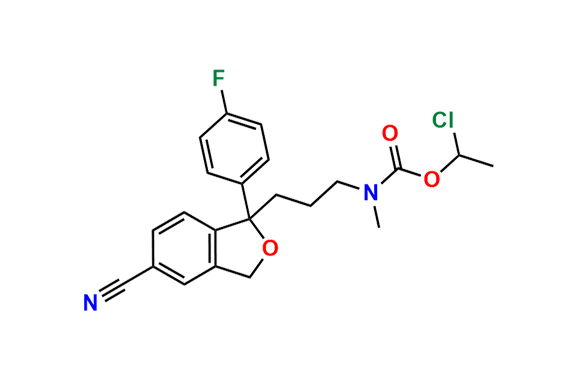 1-Chloroethyl (3-(5-cyano-1-(4-fluorophenyl)-1,3-dihydroisobenzofuran-1-yl)propyl)(methyl)carbamate