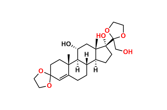 11alpha,17alpha,21-Trihydroxy-pregn-5-ene-3,20-dione 3,20-Diethylene Ketal