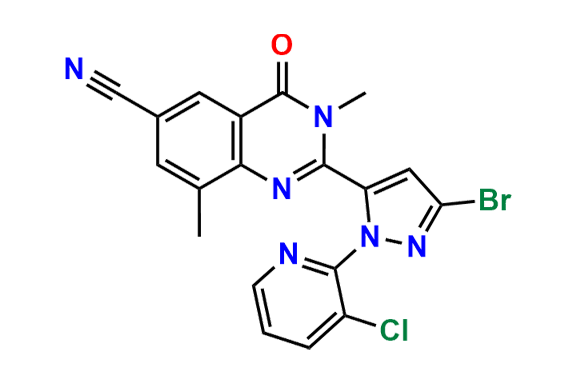 2-[3-Bromo-1-(3-chloro-2- pyridinyl)-1H-pyrazole-5-yl]-3,4- dihydro-3,8-dimethyl-4-oxo-6- quinazolinecarbonitrile