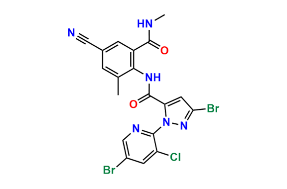 3-Bromo-1-(5-bromo-3-chloro-2- pyridinyl)-N-[4-cyano-2-methyl-6- [(methylamino)carbonyl]phenyl]- 1H-pyrazole-5-carboxamide