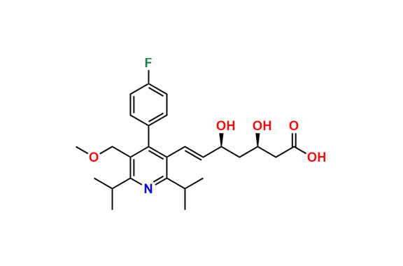 6-Heptenoic acid, 7-[4-(4-fluorophenyl)-5-(methoxymethyl)-2,6-bis(1-methylethyl)-3-pyridinyl]-3,5-dihydroxy-, (3R,5S,6E)-rel- (9CI, ACI)