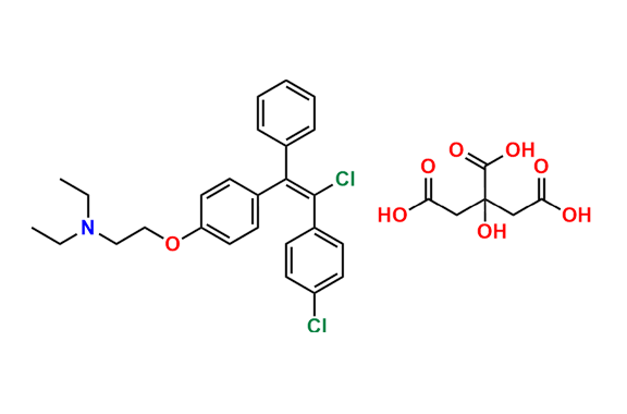 2-[4-[2-Chloro-2-(4-chlorophenyl)-1-phenylethenyl]phenoxy]-N,N-diethylethanamine Citrate