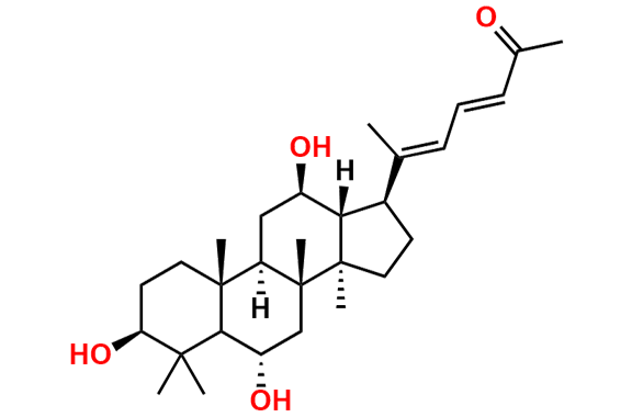 (3E,5E)-6-((3S,6S,8R,9R,10R,12R,13R,14R,17S)-3,6,12-Trihydroxy-4,4,8,10,14-pentamethylhexadecahydro-1H-cyclopenta[a]phenanthren-17-yl)hepta-3,5-dien-2-one