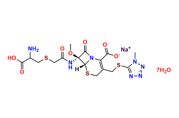 Sodium (6R,7S)-7-(2-(((S)-2-Amino-2-carboxyethyl)thio)acetamido)-7-methoxy-3-(((1-methyl-1H-tetrazol-5-yl)thio)methyl)-8-oxo-5-thia-1-azabicyclo[4.2.0]oct-2-ene-2-carboxylate Heptahydrate