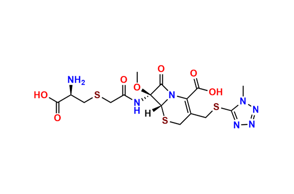 (6R,7S)-7-(2-(((R)-2-Amino-2-carboxyethyl)thio)acetamido)-7-methoxy-3-(((1-methyl-1H-tetrazol-5-yl)thio)methyl)-8-oxo-5-thia-1-azabicyclo[4.2.0]oct-2-ene-2-carboxylic Acid