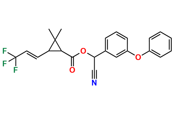 Cyano(3-phenoxyphenyl)methyl (E)-2,2-dimethyl-3-(3,3,3-trifluoroprop-1-en-1-yl)cyclopropane-1-carboxylate