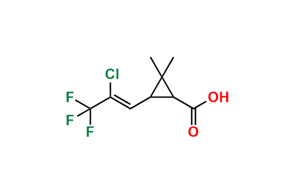 (Z)-3-(2-Chloro-3,3,3-trifluoroprop-1-en-1-yl)-2,2-dimethylcyclopropane-1-carboxylic Acid (Mixture of Diastereomers)