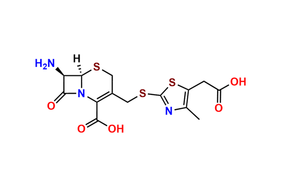 (6R,7R)-7-Amino-3-(((5-(carboxymethyl)-4-methylthiazol-2-yl)thio)methyl)-8-oxo-5-thia-1-azabicyclo[4.2.0]oct-2-ene-2-carboxylic Acid