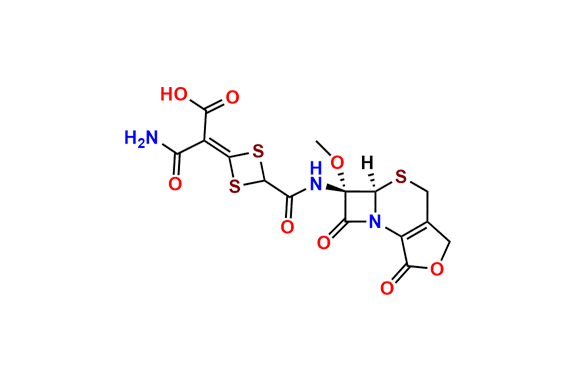 3-Amino-2-(4-{[(5aR ,6S )-6-methoxy-1,7-dioxo-1,4,5a,6-tetrahydro-3H ,7H -azeto[2,1-b]furo[3,4-d][1,3]thiazin-6-yl]carbamoyl}-1,3-dithietan-2-ylidene)-3-oxopropanoic acid