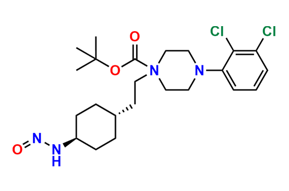trans-N-tert-butoxycarbonyl-4-{2-[4-(2,3-dichlorophenyl)-piperazin-1-yl]-ethyl}-cyclohexyl nitroso amine