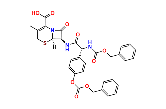 (6R,7R)-7-((R)-2-(((Benzyloxy)carbonyl)amino)-2-(4-(((benzyloxy)carbonyl)oxy)phenyl)acetamido)-3-methyl-8-oxo-5-thia-1-azabicyclo[4.2.0]oct-2-ene-2-carboxylic acid