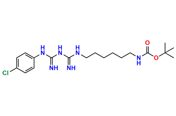 Tert-butyl (6-(3-(N-(4-chlorophenyl)carbamimidoyl)guanidino)hexyl)carbamate