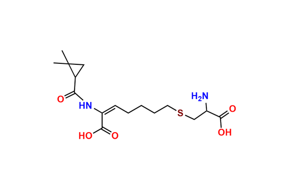 7-((2-Amino-2-carboxyethyl)thio)-2-(2,2-dimethylcyclopropane-1-carboxamido)hept-2-enoic Acid