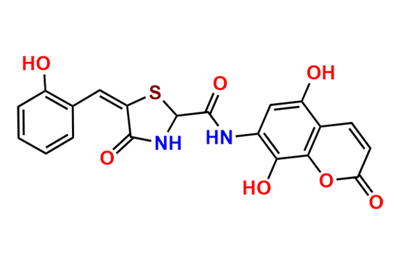(E)-N-(5,8-dihydroxy-2-oxo-2H-chromen-7-yl)-5-(2-hydroxybenzylidene)-4-oxothiazolidine-2-carboxamide