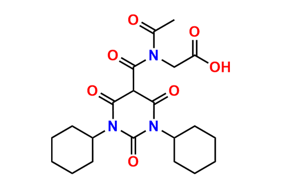 N-acetyl-N-(1,3-dicyclohexyl-2,4,6-trioxohexahydropyrimidine-5-carbonyl)glycine
