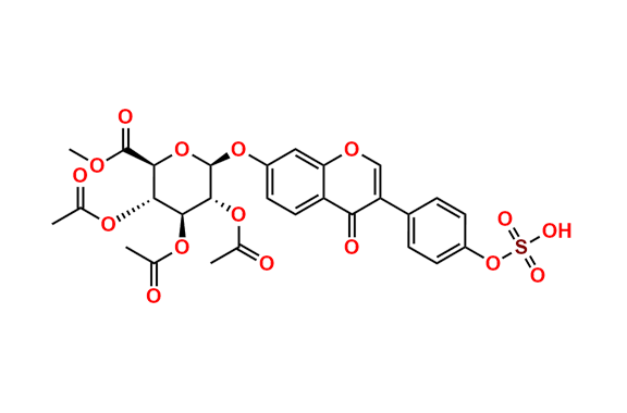 Daidzein 7-Tri-O-acetyl-beta-D-glucuronic Acid Methyl Ester 4\'-Sulfate
