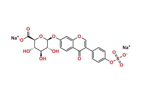 Daidzein 7-beta-D-Glucuronide 4\'-Sulfate Disodium Salt