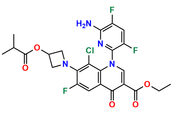 Ethyl 1-(6-amino-3,5-difluoropyridin-2-yl)-8-chloro-6-fluoro-7-(3-(isobutyryloxy)azetidin-1-yl)-4-oxo-1,4-dihydroquinoline-3-carboxylate