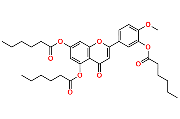3,5,7-Tri-O-hexanoyldiosmetin