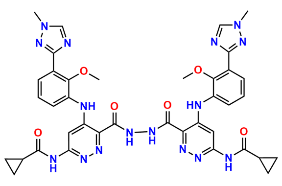 N,N'-((hydrazine-1,2-dicarbonyl)bis(5-((2-methoxy-3-(1-methyl-1H-1,2,4-triazol-3-yl)phenyl)amino)pyridazine-6,3-diyl))dicyclopropanecarboxamide