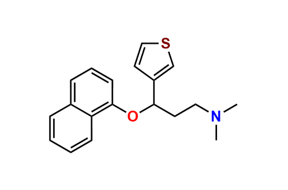 N,N-Dimethyl-3-(naphthalen-1-yloxy)-3-(thiophen-3-yl)propan-1-amine