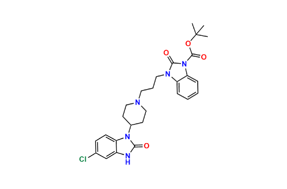 tert-Butyl 3-(3-(4-(5-chloro-2-oxo-2,3-dihydro-1H-benzo[d]imidazol-1-yl)piperidin-1-yl)propyl)-2-oxo-2,3-dihydro-1H-benzo[d]imidazole-1-carboxylate
