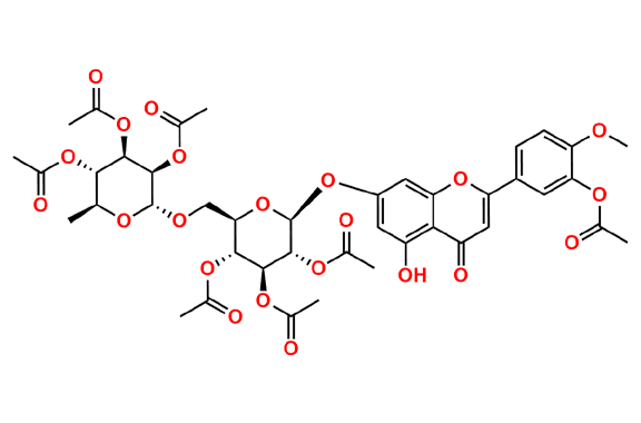 2-[3-(Acetyloxy)-4-methoxyphenyl]-5-hydroxy-7-[[2,3,4-tri-O-acetyl-6-O-(2,3,4-tri-O-acetyl-6-deoxy-alpha-L-mannopyranosyl)-beta-D-glucopyranosyl]oxy]-4H-1-benzopyran-4-one