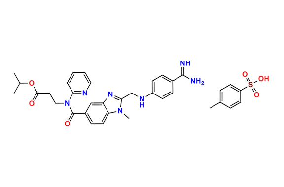 Isopropyl 3-(2-(((4-carbamimidoylphenyl)amino)methyl)-1-methyl-N-(pyridin-2-yl)-1H-benzo[d]imidazole-5-carboxamido)propanoate 4-methylbenzenesulfonate