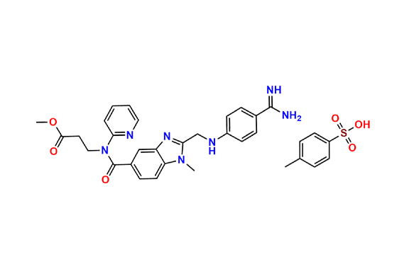 Methyl 3-(2-(((4-carbamimidoylphenyl)amino)methyl)-1-methyl-N-(pyridin-2-yl)-1H-benzo[d]imidazole-5-carboxamido)propanoate 4-methylbenzenesulfonate