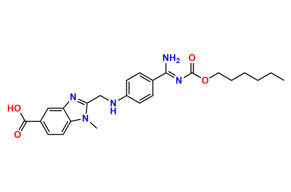 (E)-2-(((4-(N\'-((Hexyloxy)carbonyl)carbamimidoyl)phenyl)amino)methyl)-1-methyl-1H-benzo[d]imidazole-5-carboxylic Acid