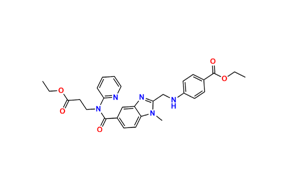 Ethyl 4-(((5-((3-ethoxy-3-oxopropyl)(pyridin-2-yl)carbamoyl)-1-methyl-1H-benzo[d]imidazol-2-yl)methyl)amino)benzoate