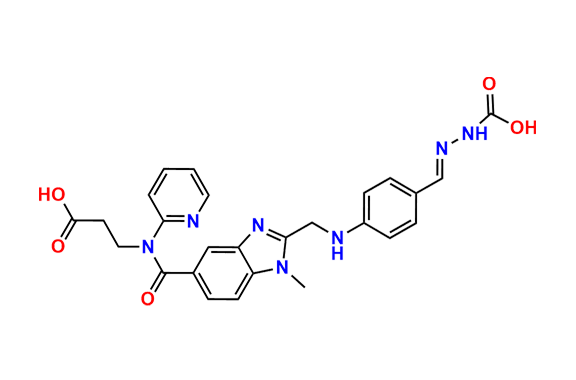 3-(2-(((4-(N-Carboxycarbamimidoyl)phenyl)amino)methyl)-1-methyl-N-(pyridin-2-yl)-1H-benzo[d]imidazole-5-carboxamido)propanoic Acid