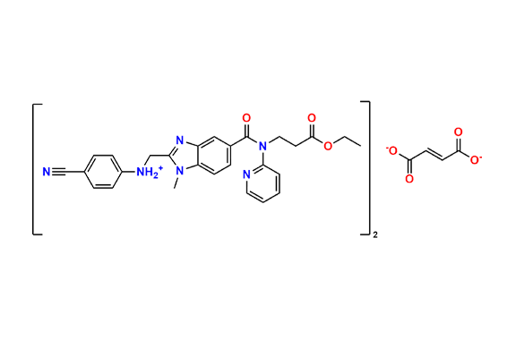 Bis[4-cyano-N-({5-[(3-ethoxy-3-oxopropyl)(pyridin-2-yl)carbamoyl]-1-methyl-1H-benzimidazol-2-yl}methyl)anilinium] (2E)-but-2-enedioate