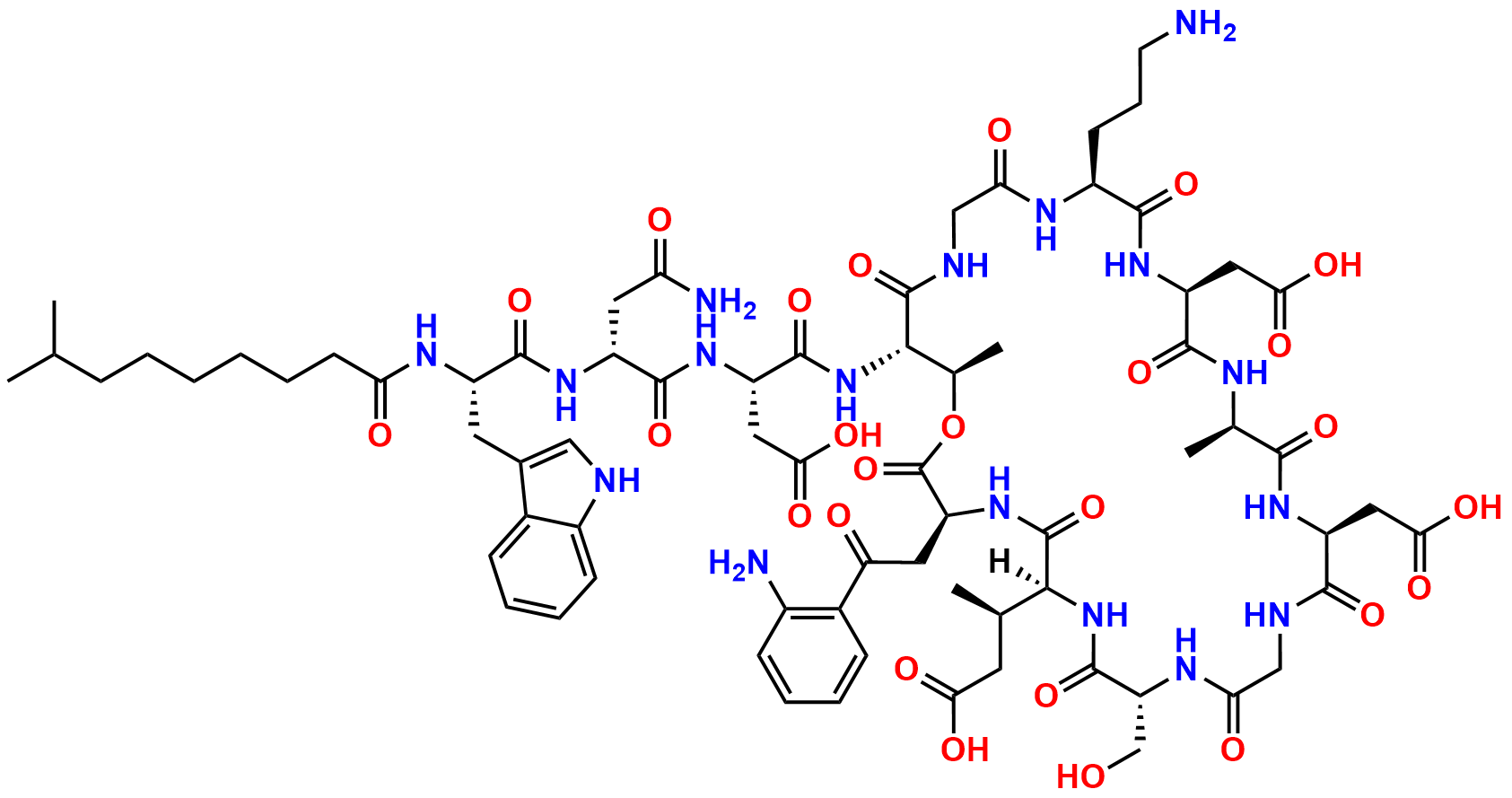 Daptomycin Isodecy Acyl Isomer
