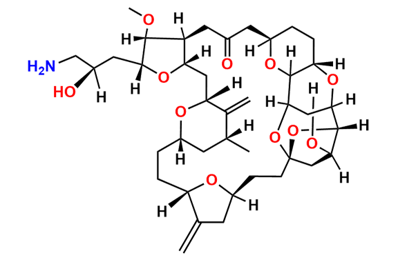 (2R,3R,3aS,7R,8aS,9S,10aR,11S,12R,13aR,13bS,15S,18S,21S,24S,26R,28R,29aS)-2-[(2R)-3-Amino-2-hydroxypropyl]-3-methoxy-26-methyl-20,27-dimethylidenehexacosahydro-11,15:18,21:24,28-triepoxy-7,9-ethano-12,15-methano-9H,15H-furo[3,2-i]furo[2`,3`:5,6]pyrano[4,3-b][1,4]dioxacyclopentacosin-5(4H)-one