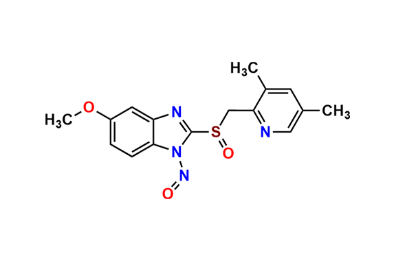 2-(((3,5-dimethylpyridin-2-yl)methyl)sulfinyl)-5-methoxy-1-nitroso-1H-benzo[d]imidazole