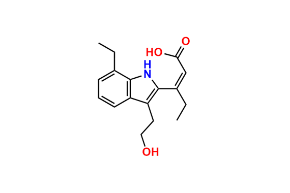 3-(7-Ethyl-3-(2-hydroxyethyl)-1H-indol-2-yl)pent-2-enoic Acid