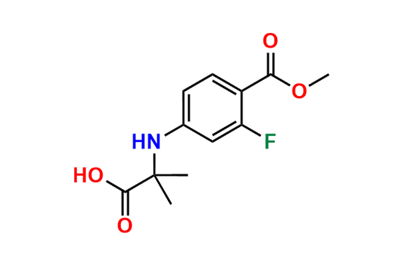 2-((3-Fluoro-4-(methoxycarbonyl)phenyl)amino)-2-methylpropanoic acid