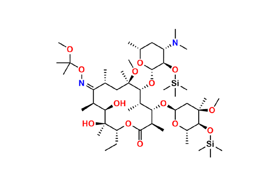 6-O-Methyl-2`,4``-bis-O-(trimethylsilyl)erythromycin 9-[O-(1-ethoxy-1-methylethyl)oxime]