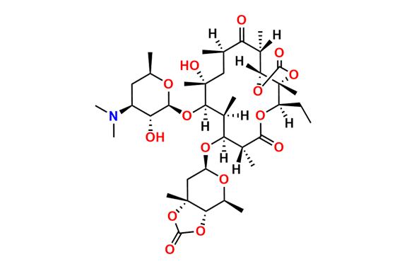 Erythromycin C bis (cyclic carbonate)