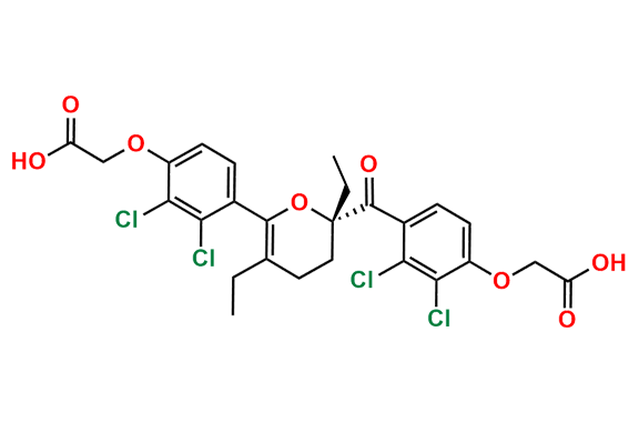 (S)-2-(4-(2-(4-(Carboxymethoxy)-2,3-dichlorobenzoyl)-2,5-diethyl-3,4-dihydro-2H-pyran-6-yl)-2,3-dichlorophenoxy)acetic Acid