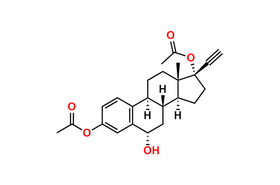 (6S,8R,9S,13S,14S,17S)-17-Ethynyl-6-hydroxy-13-methyl-7,8,9,11,12,13,14,15,16,17-decahydro-6H-cyclopenta[a]phenanthrene-3,17-diyl Diacetate