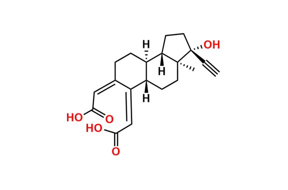 (2Z,2`Z)-2,2`-((3R,3aS,5aS,9aR,9bS)-3-Ethynyl-3-hydroxy-3a-methyldecahydro-1H-cyclopenta[a]naphthalene-6,7-diylidene)diacetic acid